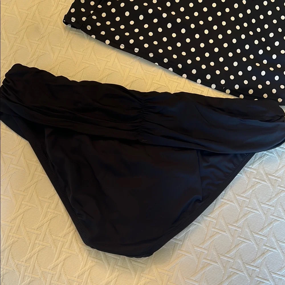 Stylish Black and White Polka Dot Swimsuit